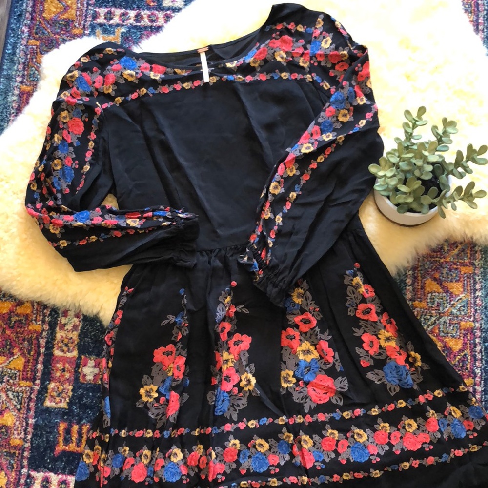 Free People floral mini dress